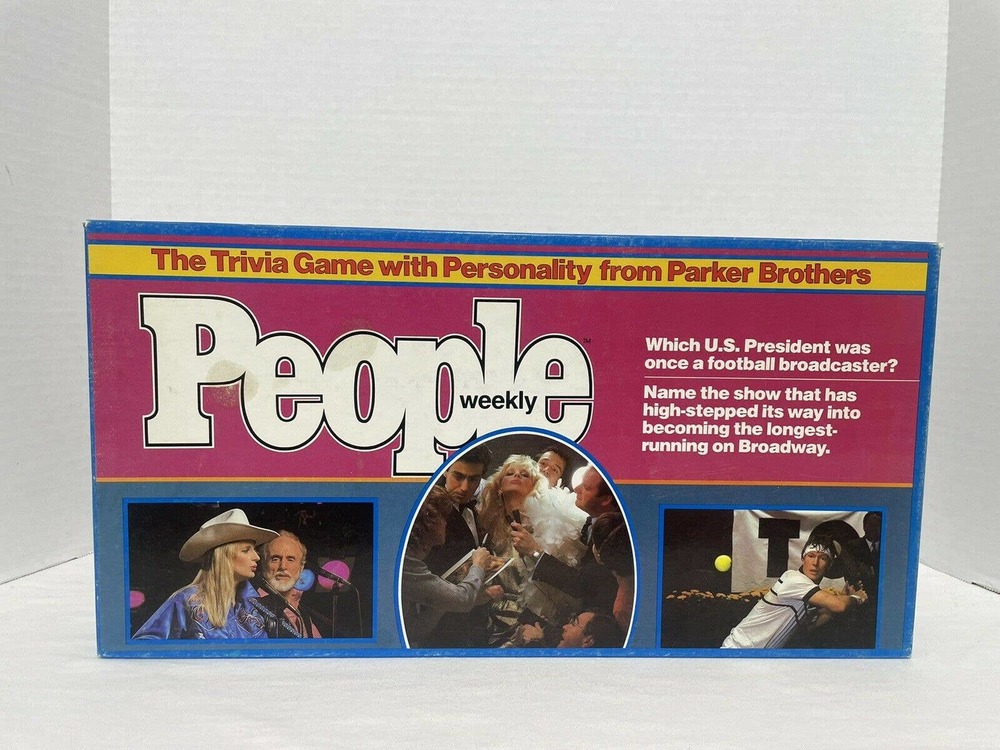 Vintage 1984 People Weekly Trivia Family Board Game